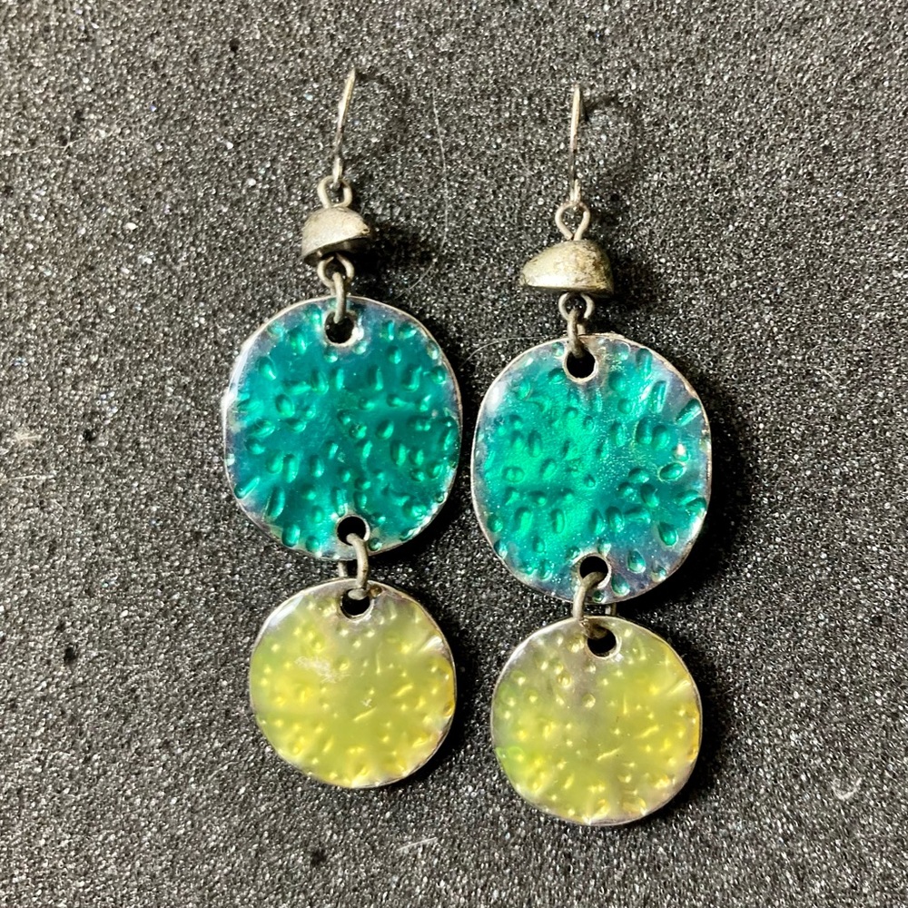 Green Dangle Earrings